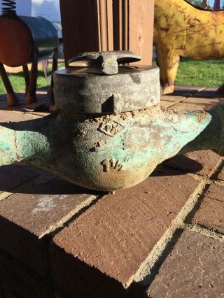 Antique Vintage Brass Water Meter 5