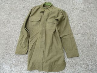U.  S.  Army Wwii Od Brown Wool Shirt
