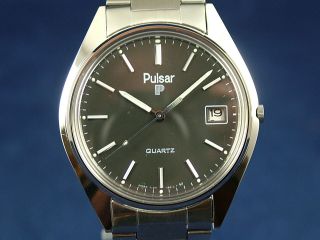 Vintage Pulsar Quartz Gents Watch Circa 1980s Old Stock NOS,  Orig Box 2