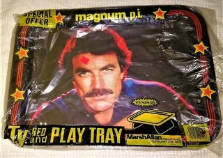 1981 Magnum P.  I.  Vintage Metal Tv Tray Misp Packing Pi Ljn