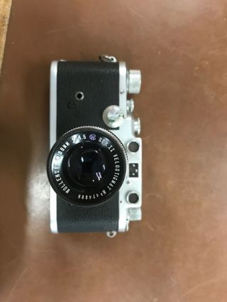 Vintage Leica Camera With Wollensak 90mm F/4.  5 Lens