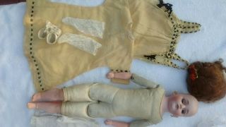 Simon Halbig Antique German Bisque Child Doll Mold 1080 Riveted Leather Body 2