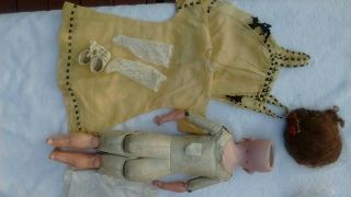 Simon Halbig Antique German Bisque Child Doll Mold 1080 Riveted Leather Body 4