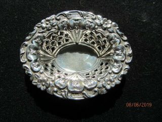 Solid Silver Pierced Deep Dish Birmingham 1900 Henry Charles Freeman Art Nouveau