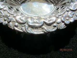Solid silver pierced deep dish Birmingham 1900 Henry Charles Freeman Art Nouveau 2