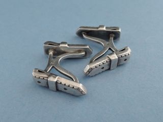 Authentic Vintage Hermes Silver Cufflinks - Paris c1970 3