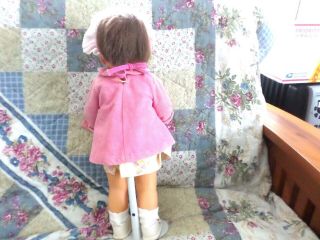 Mattel 1962 Chatty Cathy Baby Doll BRUNETTE TALKS Orig Coat Hat Underwear EX 4