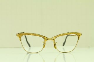 Vintage Gaspari 1/10 12k.  G.  F Usa Cat Eye Glasses 44 - 20 - 5 1/2
