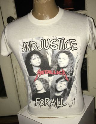 Vintage Metallica 1988 And Justice For All T - Shirt Pre - Owned