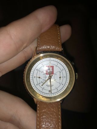 Vintage Poljot Chronograph Mens Watch With Date,  23 Jewels