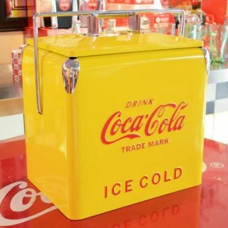 Coca - Cola rare cooler box Limited yellow model 2
