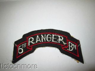 Us Wwii Army Infantry 6th Ranger Battalion Patch Wool