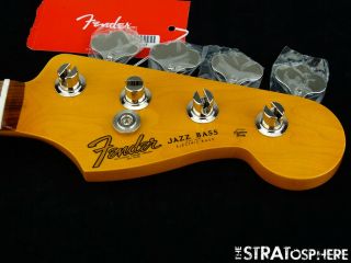 Vintage 60s Ri Fender Lacquer Nitro Jazz Bass Neck & Tuners 1962 J Pau Ferro