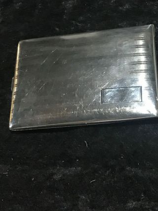 Vintage Sterling Silver Card Case Or Cigarette Case Edwardian