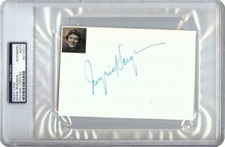 Ingrid Bergman Signed Autographed 4x6 Index Card 1965 Vintage Auto Psa/dna