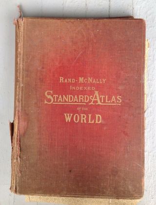 Vintage 1897 Rand Mcnally Standard Atlas Of The World: Large Library Editio