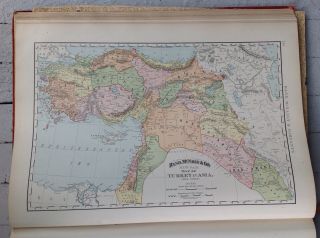VINTAGE 1897 Rand McNally Standard Atlas of the World: Large Library Editio 7