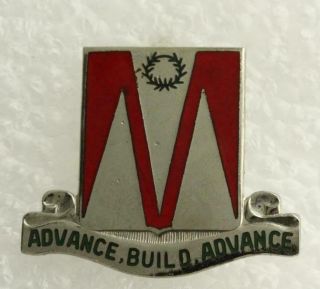 Vintage Us Military Dui Pin 443rd Engineer Battalion Advance Build Advance