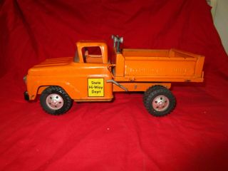 Vintage 1958s Tonka Toys State Hi - Way Dept Hydraulic Dump Truck