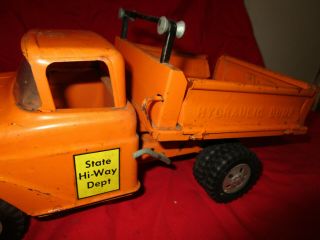 Vintage 1958s Tonka Toys State Hi - Way Dept Hydraulic Dump Truck 7