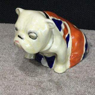 Vintage Royal Doulton Union Jack Bulldog Small Figurine Authentic Has Chip