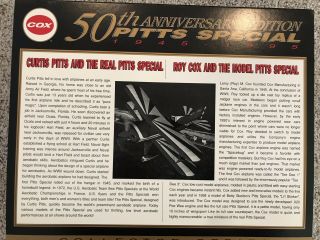 Cox 50th Anniversary Edition Pitts Special Vintage Limited Edition 6