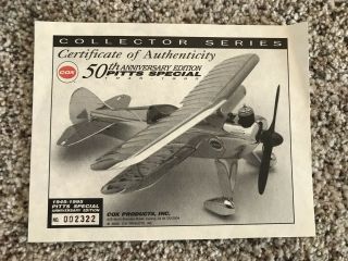 Cox 50th Anniversary Edition Pitts Special Vintage Limited Edition 9