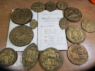 rare 19th cen wax seal impressions 120 plus with index 3