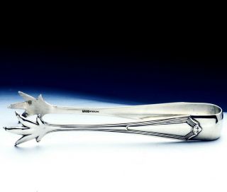 Plymouth By Gorham Sterling Silver Sugar Tongs 4.  25 "