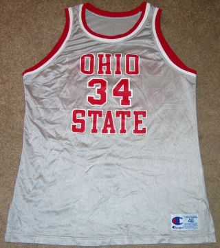 VTG AUTHENTIC 90 ' s LAWRENCE FUNDERBURKE OHIO STATE BUCKEYES CHAMPION JERSEY 46 2
