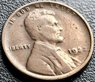 1922 No D Wheat Cent Rare Error Lincoln Penny 1c Denver 18219