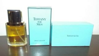 Vintage Tiffany For Men Spray Cologne Perfume 1.  7 Oz/50 Ml.  W/outer Sales Box