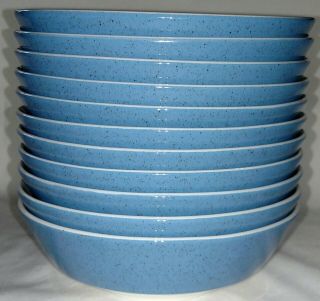 11 Vintage 1960s Mikasa Mediterrania Forget Me Not Blue 6 " Coupe Cereal Bowls