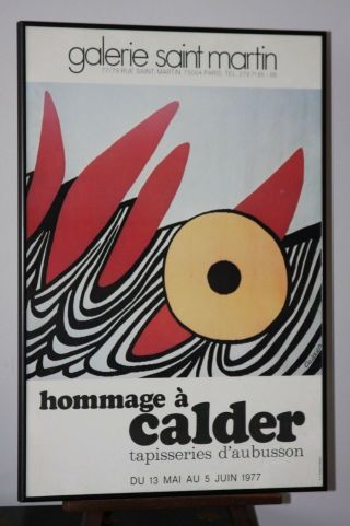 Alexander Calder Abstract Exhibition Poster Modernism Modern Lithograph Vintage
