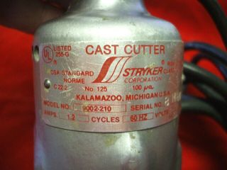 Vintage Stryker Corporation Cast Cutter Model 9002 - 210, 5