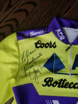 Greg LEMOND BOTTECCHIA jersey Rare signed 1989 tour de france 2