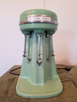 Hamilton Beach 40dm Milkshake Mixer As - Is For Restoration/parts 3 Head Vintage