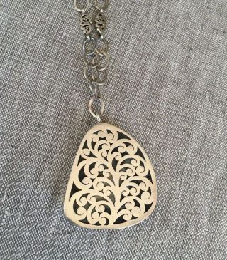 Lois Hill RARE Trunk Show Pendant Necklace with Scroll Design One of a Kind 5