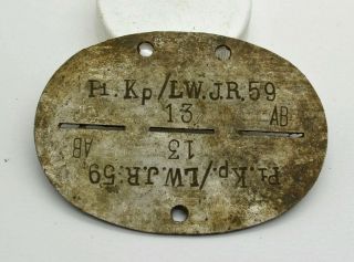 Ww2 German Soldier Tag Token.  Sapper Company Militia Of The Infantry Regiment