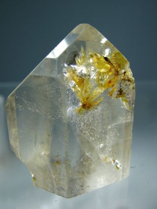 Wide Bright And Clear Natural Unpolished Well Terminated Topaz,  Rare Mogok Jt 9