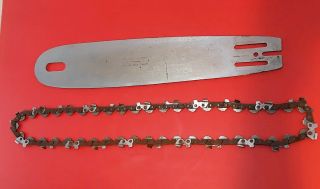 Vintage Mall Model Omg Chain Saw Bar (43332) & Chain (49 Inch) Parts