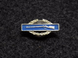 Wwii Us Army Cib Combat Infantry Badge Sterling Silver Lapel Pin Screw - Back