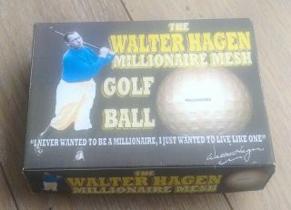 A Box Of 12 X Walter Hagen Vintage Golf Balls Individually Wrapped - Rare