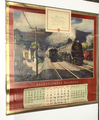 Vintage 1947 Prr Calendar “working Partners” By Artist Grif Teller Full Calendar