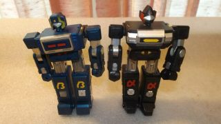 Vintage Japan Voltron Black Blue Gladiator Bandai Matchbox X 2