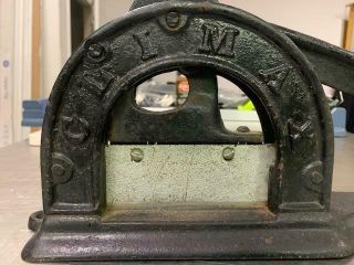 Griswold Cast Iron Tobacco Plug Cutter 18 " Erie Pa Climax Vintage Antique