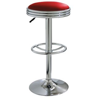 Amerihome Bs1208r Soda Fountain Style Bar Stool - Red
