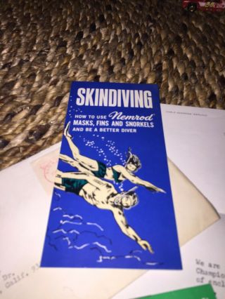 Vintage 1966 NEMROD Spear Guns Comando Brochure Scuba Dive RARE Skindiving 2