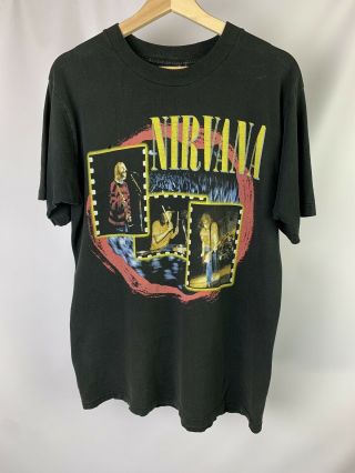 Vintage 1997 Nirvana Kurt Cobain T Shirt Vtg 90s Faded Tee