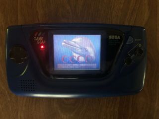 RARE Vintage SEGA Game Gear BLUE System.  9 Games,  8 Cases.  Travel Carry Case. 3